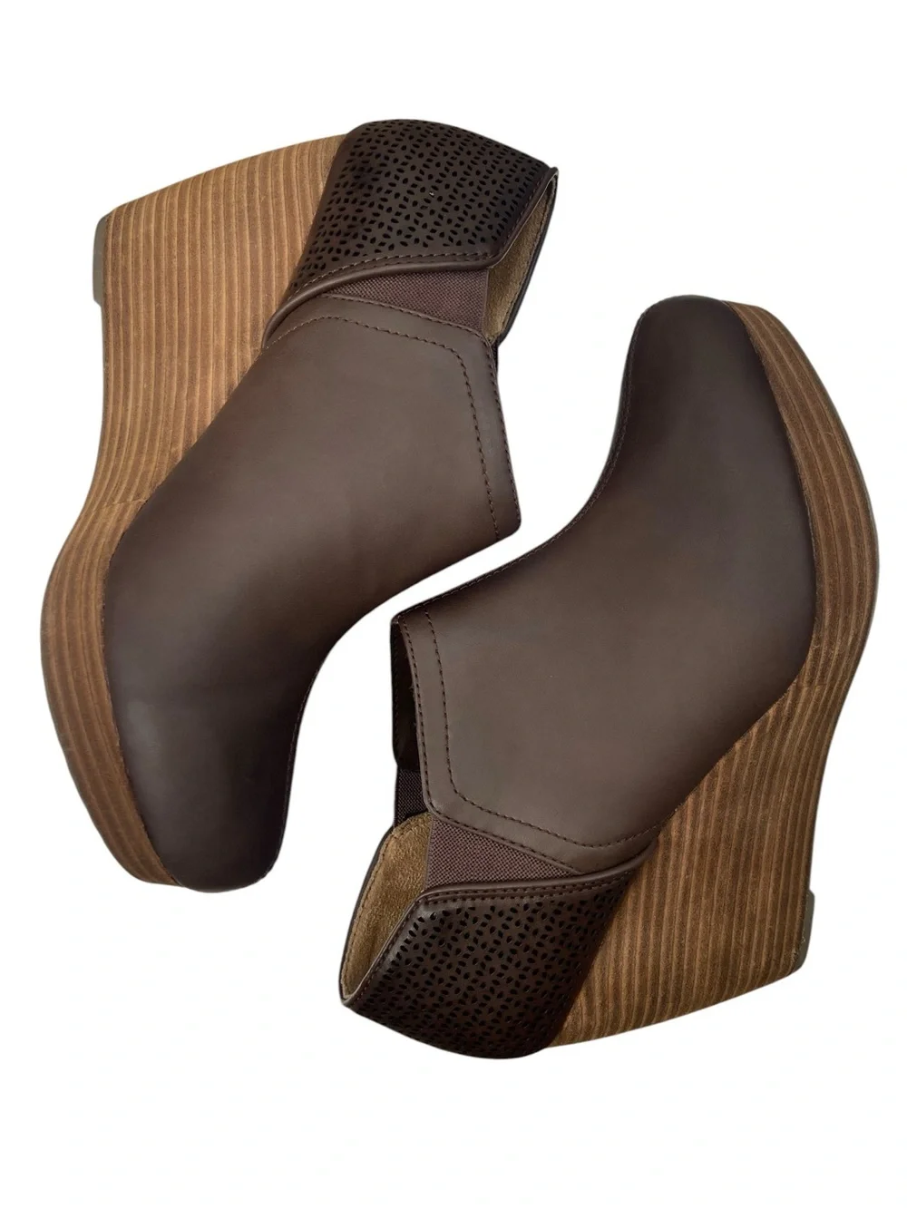 Dr. Scholl's Brown Harlow Wedge Booties 10M